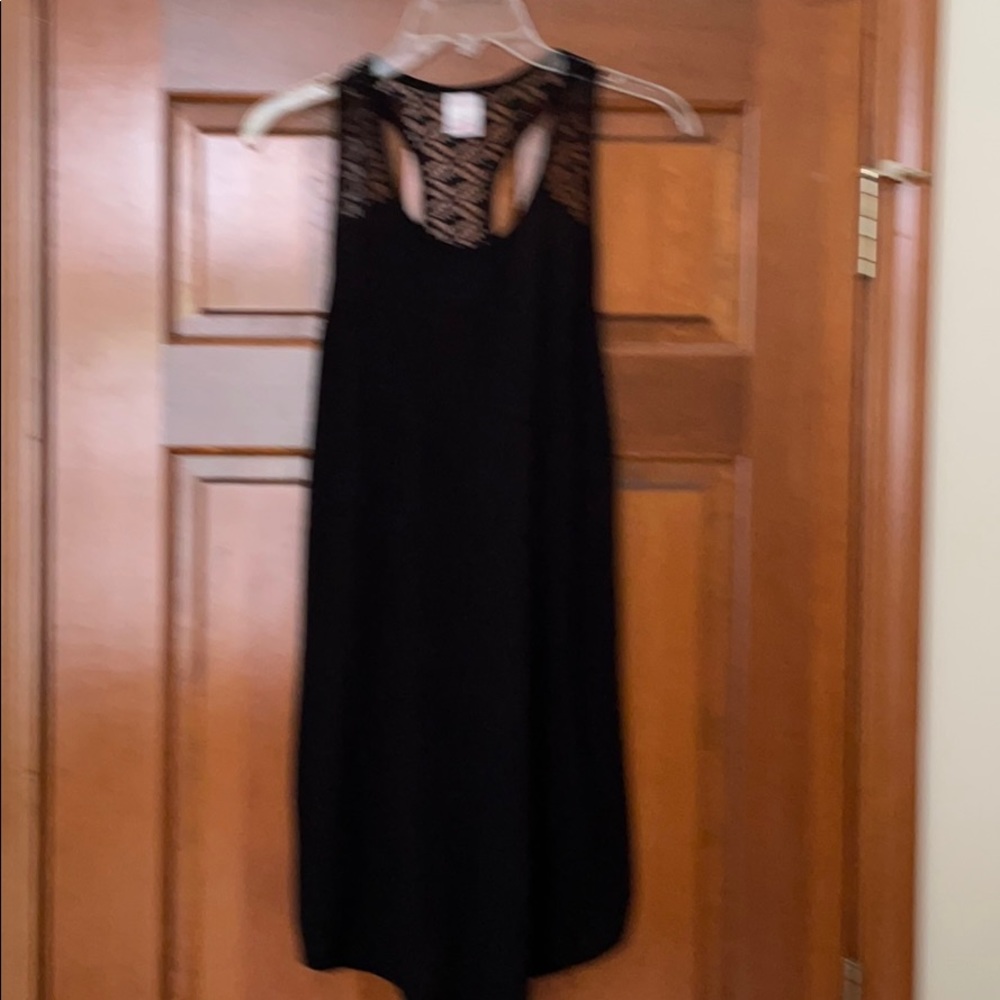 Xhilaration swim cover up.  Black with lace insert